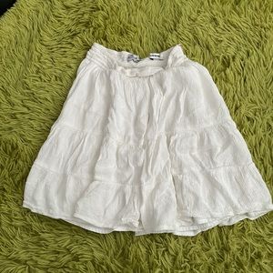 Thrifted Hollister White Boho Mini Skirt